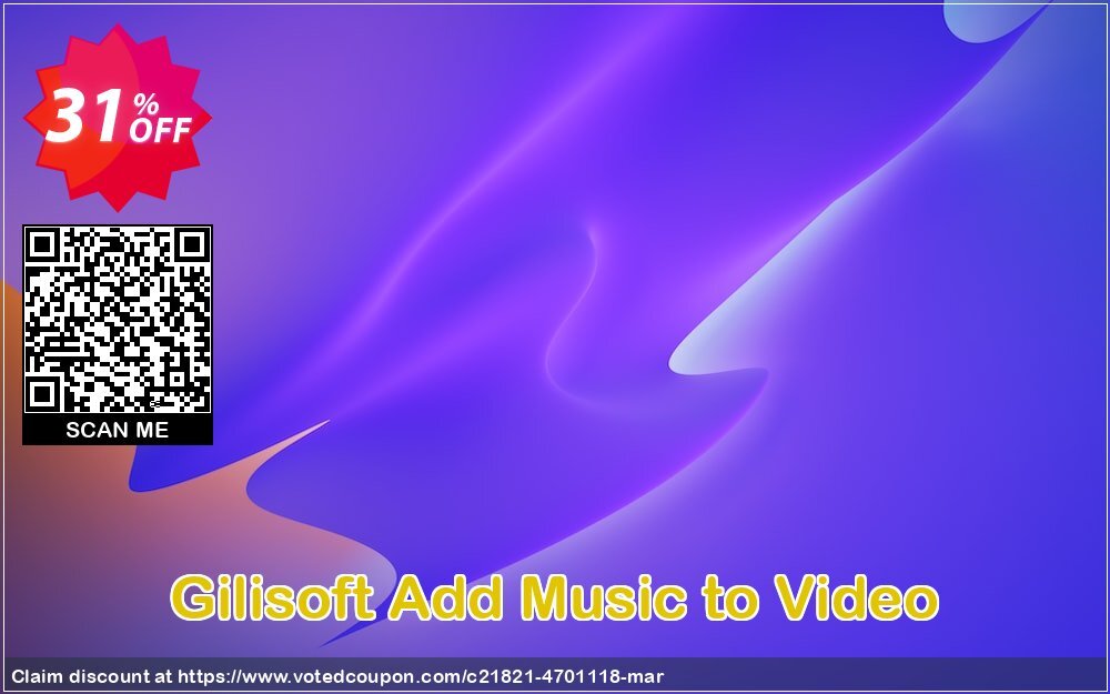 Gilisoft Add Music to Video Coupon, discount Gilisoft Add Music to Video - 1 PC / 1 Year free update wondrous discount code 2024. Promotion: wondrous discount code of Gilisoft Add Music to Video - 1 PC / 1 Year free update 2024