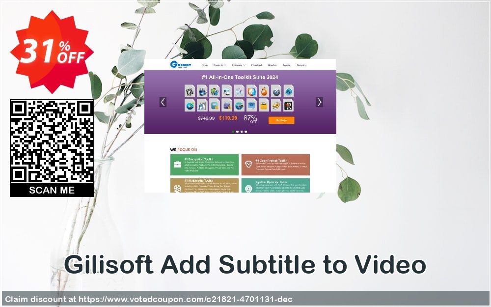 Gilisoft Add Subtitle to Video Coupon, discount Gilisoft Add Subtitle to Video - 1 PC / 1 Year free update stunning offer code 2024. Promotion: stunning offer code of Gilisoft Add Subtitle to Video - 1 PC / 1 Year free update 2024