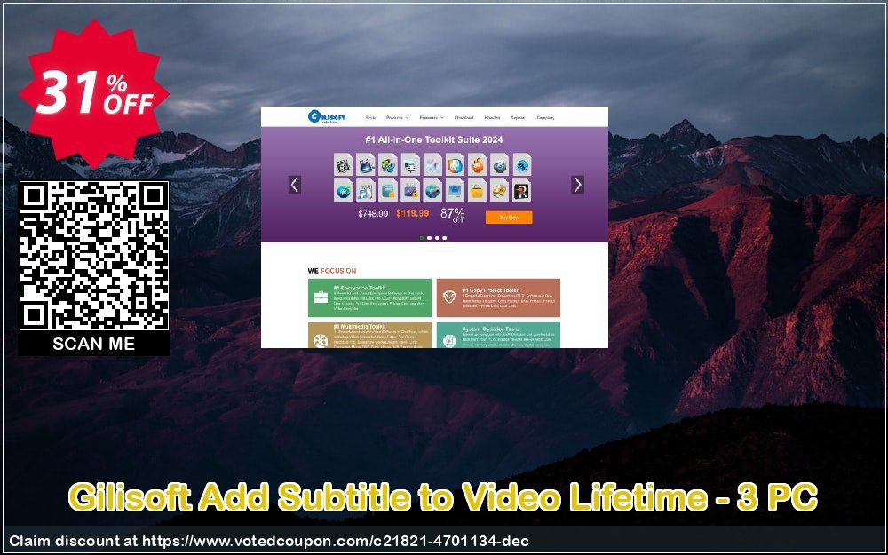Gilisoft Add Subtitle to Video Lifetime - 3 PC Coupon Code Apr 2024, 31% OFF - VotedCoupon