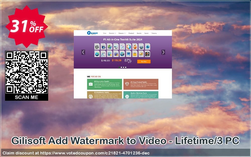 Gilisoft Add Watermark to Video - Lifetime/3 PC Coupon Code May 2024, 31% OFF - VotedCoupon