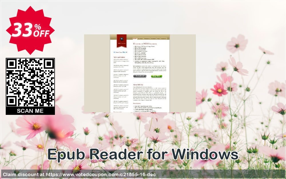 Epub Reader for WINDOWS Coupon, discount MDI Converter coupon code (21855). Promotion: MDI Converter discount