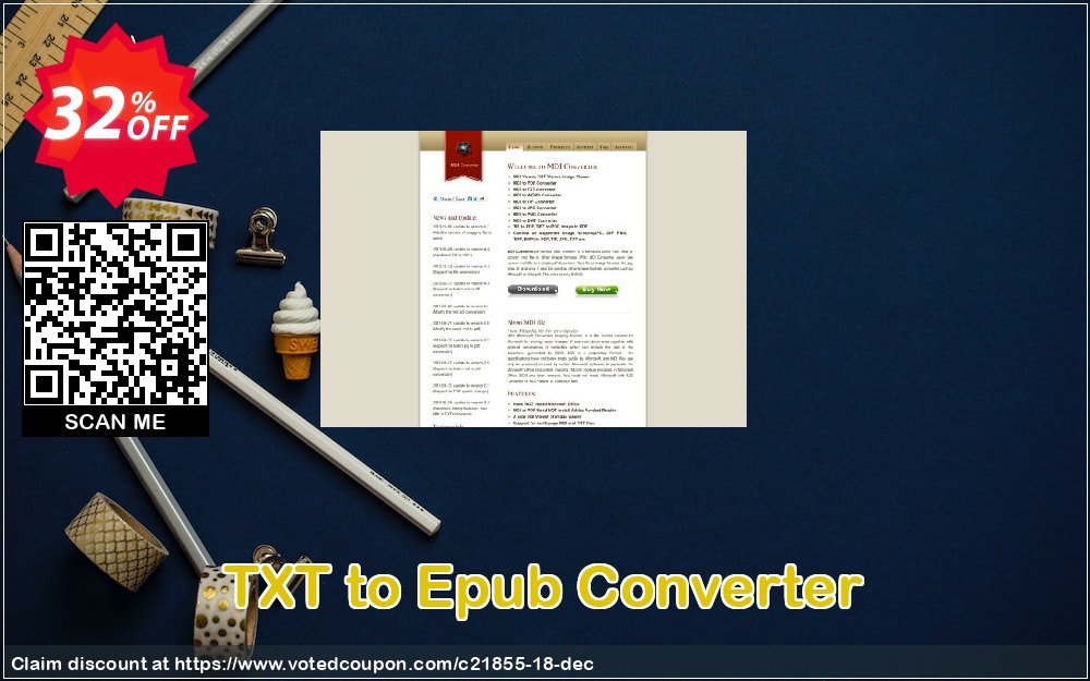 TXT to Epub Converter Coupon, discount MDI Converter coupon code (21855). Promotion: MDI Converter discount