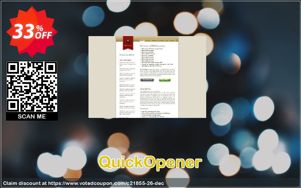 QuickOpener Coupon, discount MDI Converter coupon code (21855). Promotion: MDI Converter discount