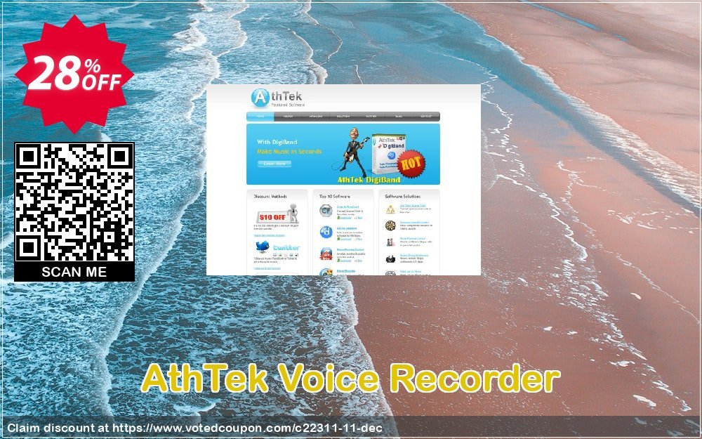 AthTek Voice Recorder Coupon, discount CRM Service. Promotion: 20% OFF