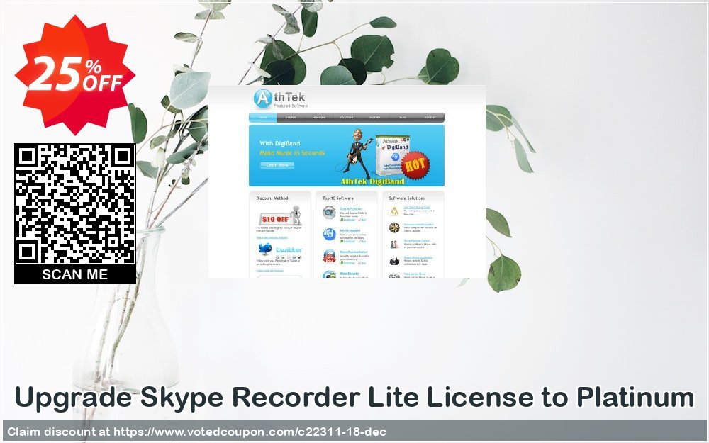 Upgrade Skype Recorder Lite Plan to Platinum Coupon, discount CRM Service. Promotion: 20% OFF