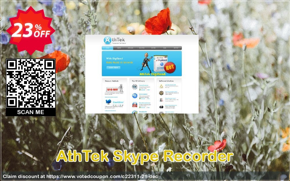 AthTek Skype Recorder Coupon, discount CRM Service. Promotion: 20% OFF
