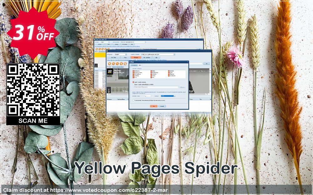 Yellow Pages Spider voted-on promotion codes