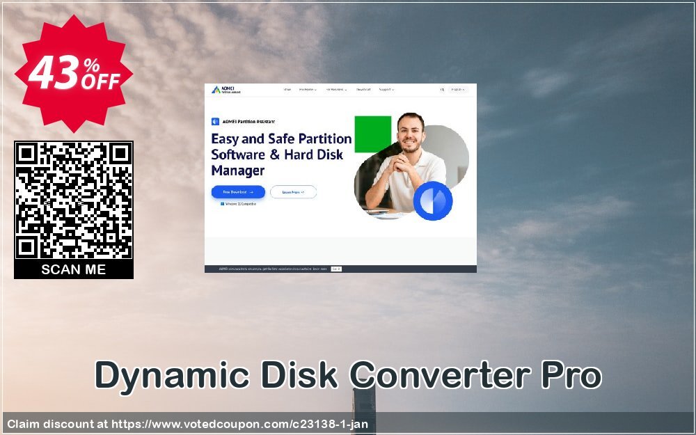 Dynamic Disk Converter Pro Coupon, discount All Product for users 20% Off. Promotion: Awesome deals code of Dynamic Disk Converter Pro, tested in {{MONTH}}