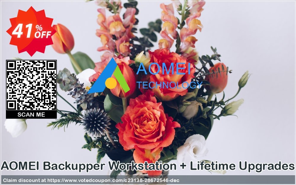 AOMEI Backupper Workstation + Lifetime Upgrades Coupon, discount AOMEI Backupper Workstation + Lifetime Upgrades Exclusive discount code 2023. Promotion: Exclusive discount code of AOMEI Backupper Workstation + Lifetime Upgrades 2023