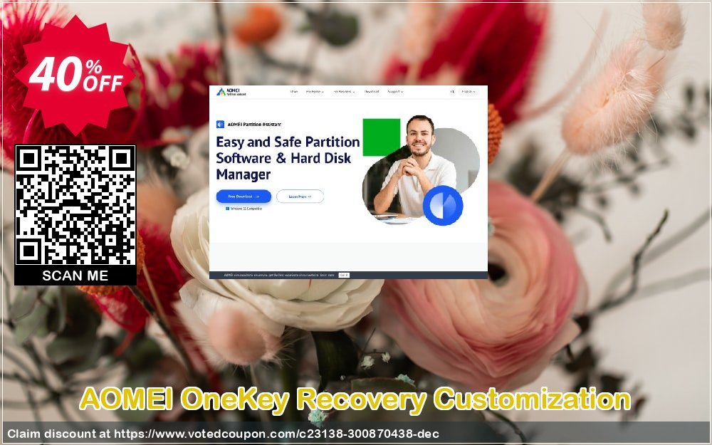 AOMEI OneKey Recovery Customization Coupon Code Apr 2024, 40% OFF - VotedCoupon