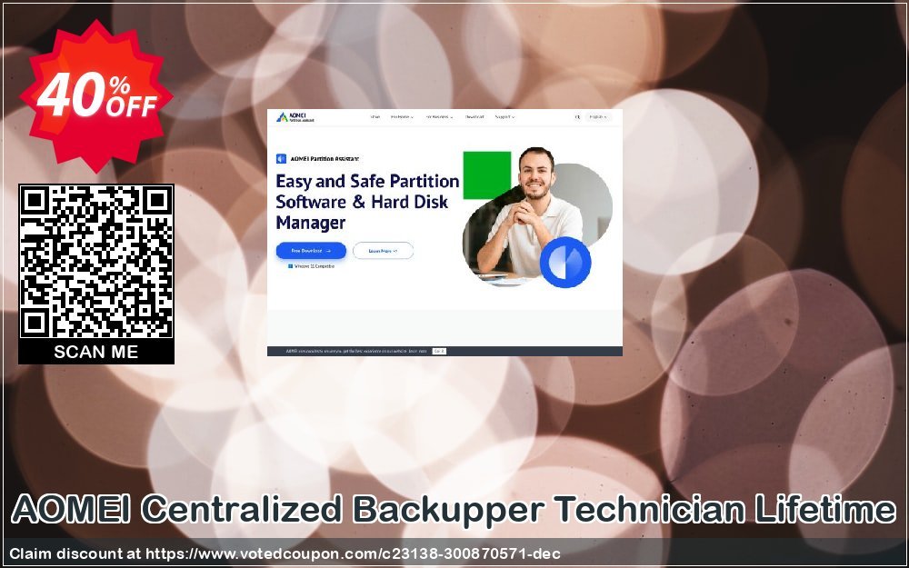 AOMEI Centralized Backupper Technician Lifetime Coupon Code May 2024, 40% OFF - VotedCoupon