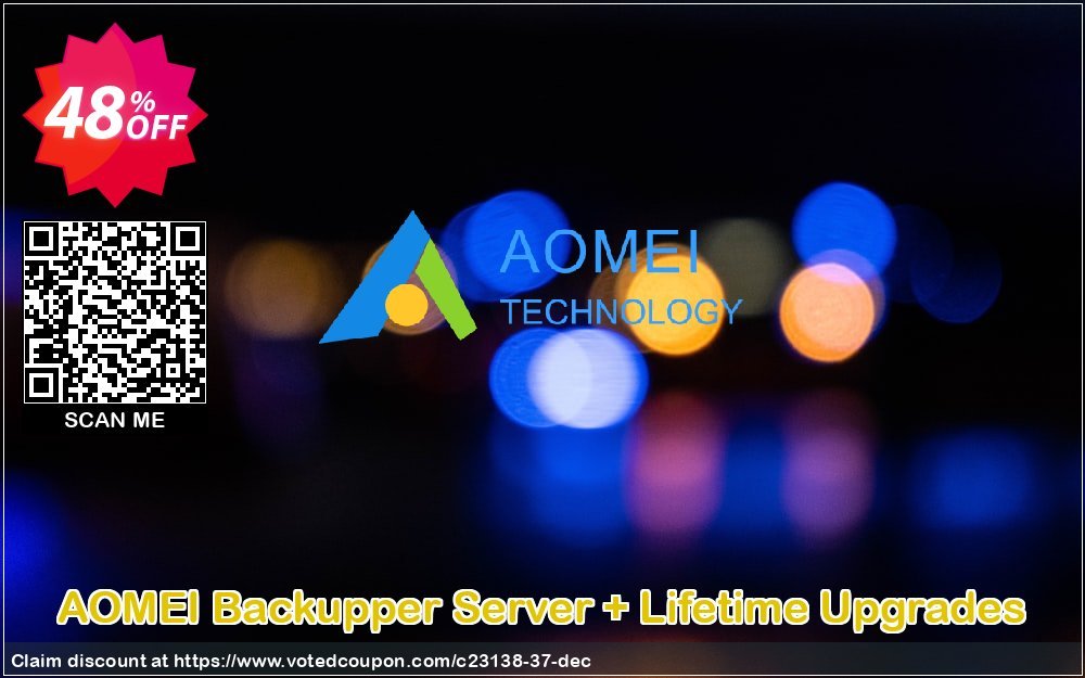 AOMEI Backupper Server + Lifetime Upgrades Coupon, discount AOMEI Backupper Server + Free Lifetime Upgrade super sales code 2024. Promotion: 