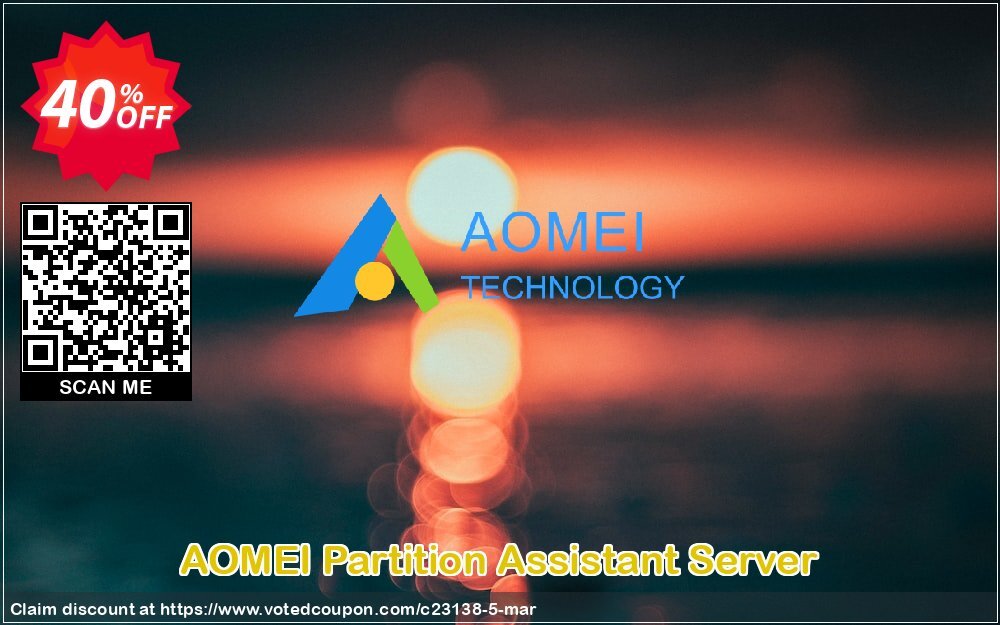 AOMEI Partition Assistant Server Coupon Code Apr 2024, 40% OFF - VotedCoupon