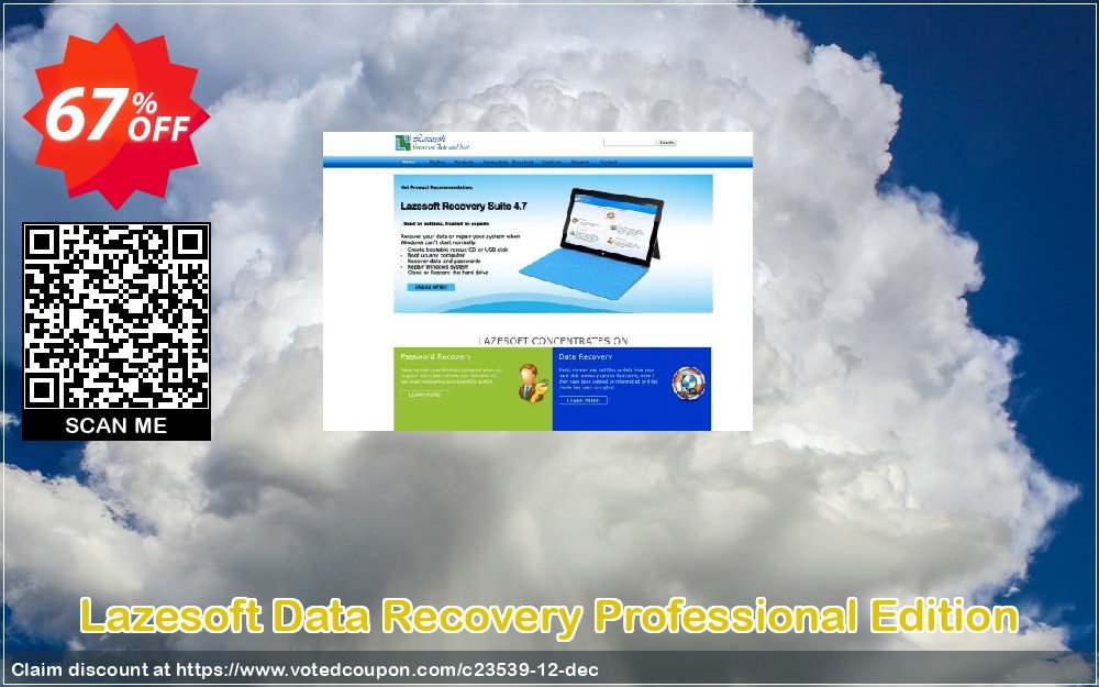 Lazesoft Data Recovery Professional Edition Coupon, discount Lazesoft (23539). Promotion: 