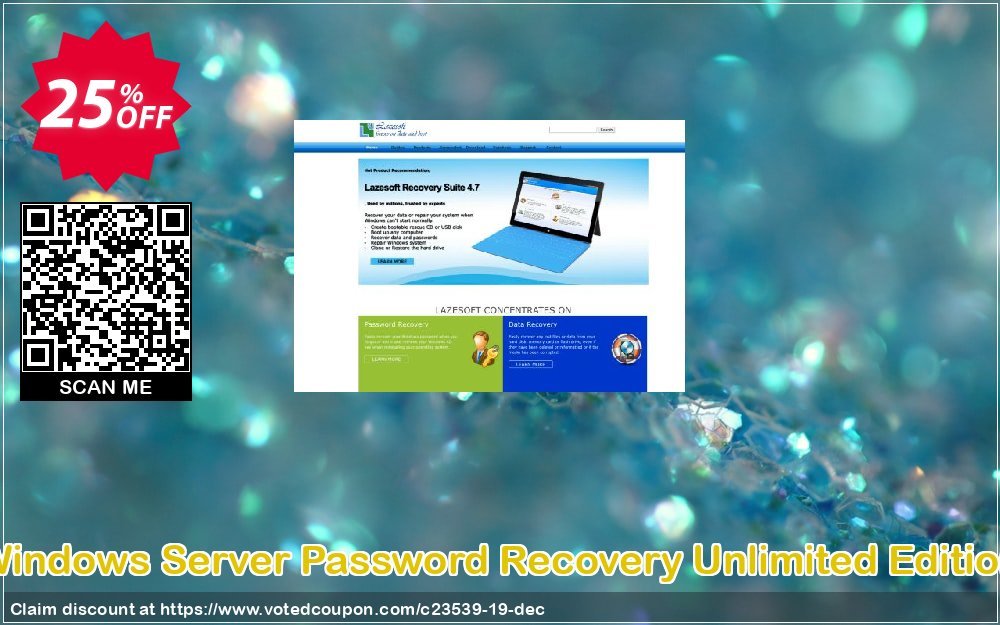 WINDOWS Server Password Recovery Unlimited Edition Coupon, discount Lazesoft (23539). Promotion: 