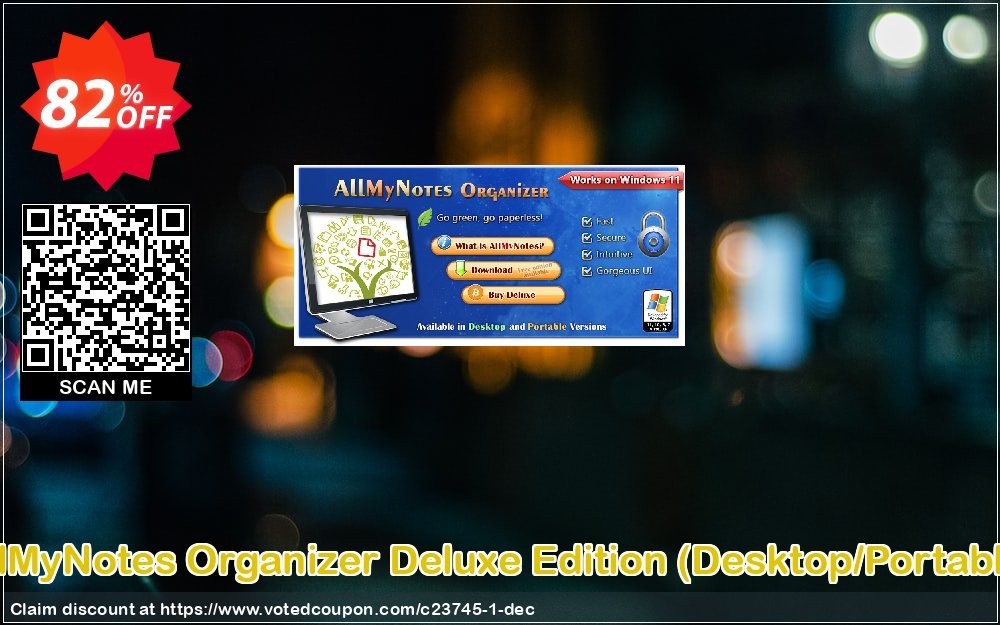 AllMyNotes Organizer Deluxe Edition, Desktop/Portable  Coupon, discount 82% OFF AllMyNotes Organizer Deluxe Ed. (Desktop/Portable), verified. Promotion: Fearsome promotions code of AllMyNotes Organizer Deluxe Ed. (Desktop/Portable), tested & approved
