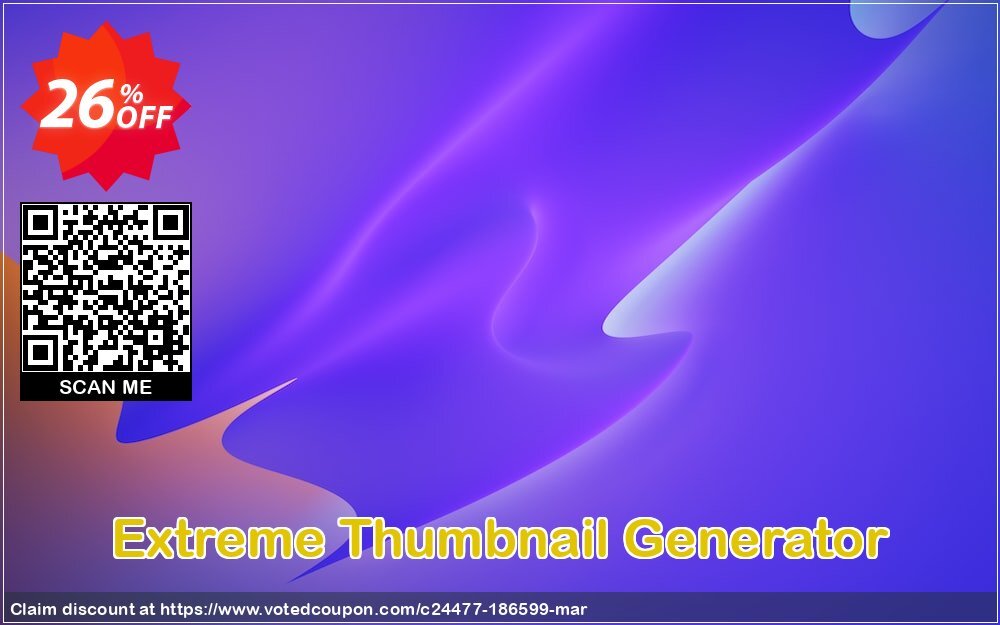 Extreme Thumbnail Generator Coupon, discount 25% OFF Extreme Thumbnail Generator, verified. Promotion: Imposing discount code of Extreme Thumbnail Generator, tested & approved