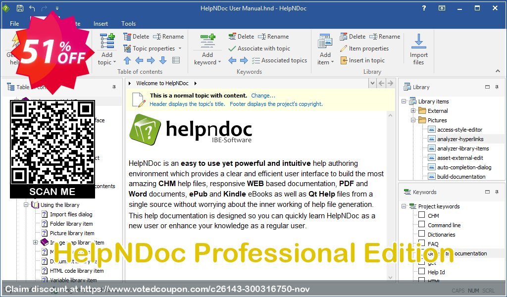 HelpNDoc Professional Edition Coupon, discount Coupon code HelpNDoc Professional Edition (Named License). Promotion: HelpNDoc Professional Edition (Named License) Exclusive offer 