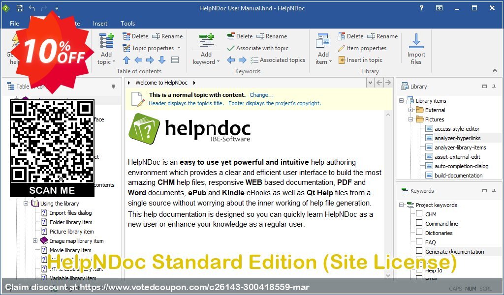 HelpNDoc Standard Edition, Site Plan  Coupon Code May 2024, 10% OFF - VotedCoupon