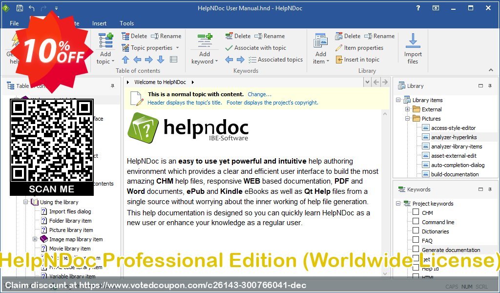 HelpNDoc Professional Edition, Worldwide Plan  Coupon, discount Coupon code HelpNDoc Professional Edition (Worldwide License). Promotion: HelpNDoc Professional Edition (Worldwide License) Exclusive offer 