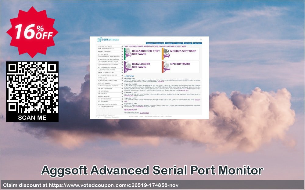 Aggsoft Advanced Serial Port Monitor Coupon, discount Promotion code Advanced Serial Port Monitor. Promotion: Offer discount for Advanced Serial Port Monitor special 