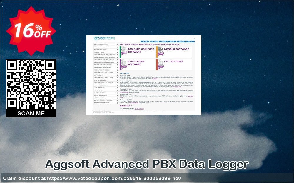 Aggsoft Advanced PBX Data Logger Coupon, discount Promotion code Advanced PBX Data Logger Standard. Promotion: Offer discount for Advanced PBX Data Logger Standard special 