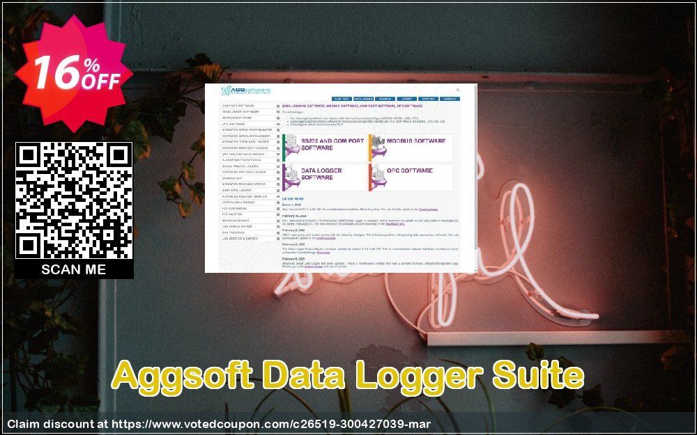 Aggsoft Data Logger Suite Coupon, discount Promotion code Data Logger Suite Standard. Promotion: Offer discount for Data Logger Suite Standard special 