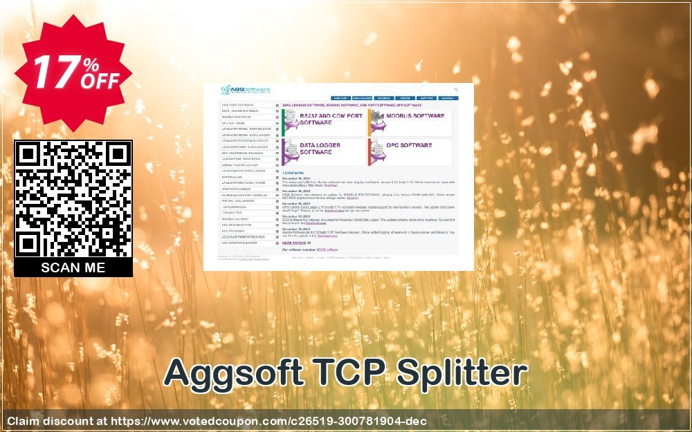 Aggsoft TCP Splitter Coupon, discount Promotion code TCP Splitter Standard. Promotion: Offer TCP Splitter Standard special discount 