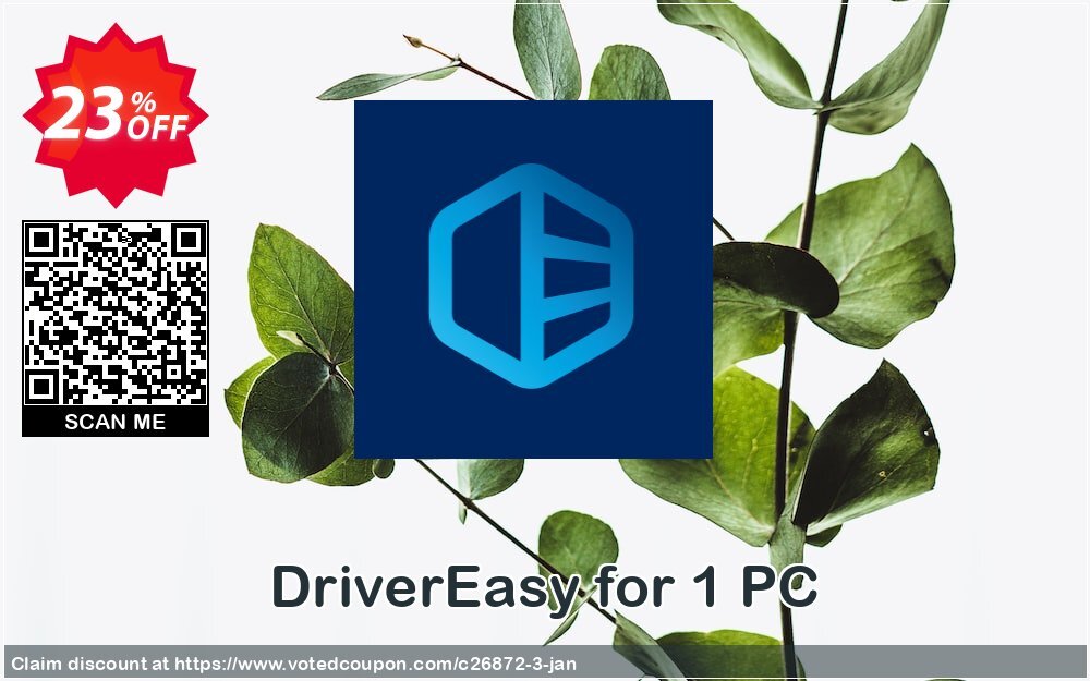 DriverEasy for 1 PC Coupon, discount Driver Easy 20% Coupon. Promotion: DriverEasy PRO discount code
