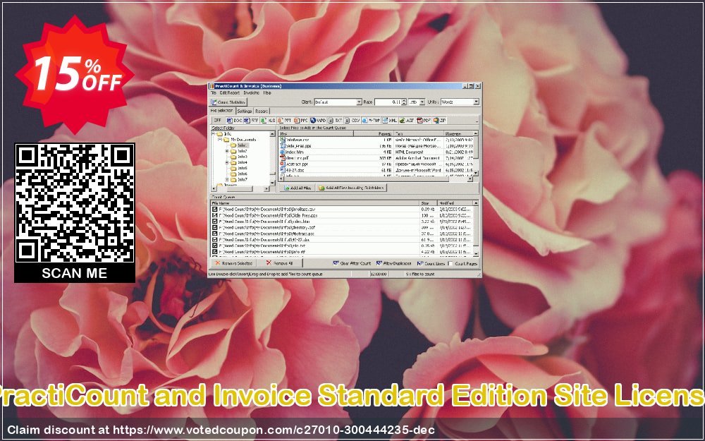 PractiCount and Invoice Standard Edition Site Plan Coupon, discount Coupon code PractiCount and Invoice (Standard Edition - Site License) - 15% OFF. Promotion: PractiCount and Invoice (Standard Edition - Site License) - 15% OFF offer from Practiline