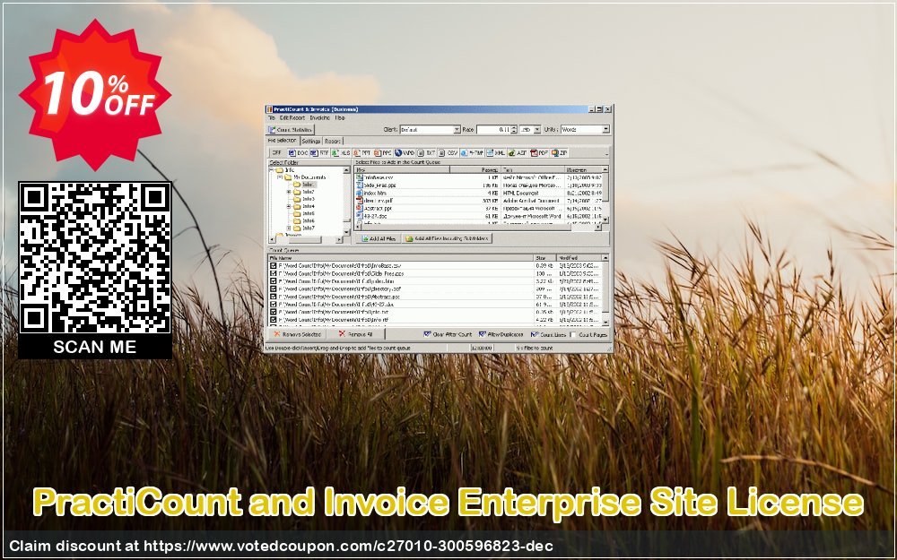 PractiCount and Invoice Enterprise Site Plan Coupon, discount Coupon code PractiCount and Invoice Enterprise Site License. Promotion: PractiCount and Invoice Enterprise Site License offer from Practiline