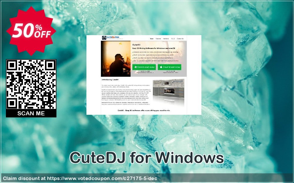CuteDJ for WINDOWS Coupon, discount CuteDJ - $50 OFF. Promotion: 