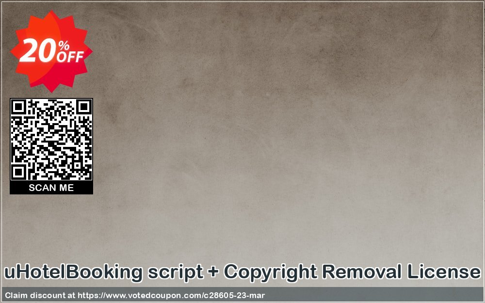 uHotelBooking script + Copyright Removal Plan Coupon Code Apr 2024, 20% OFF - VotedCoupon