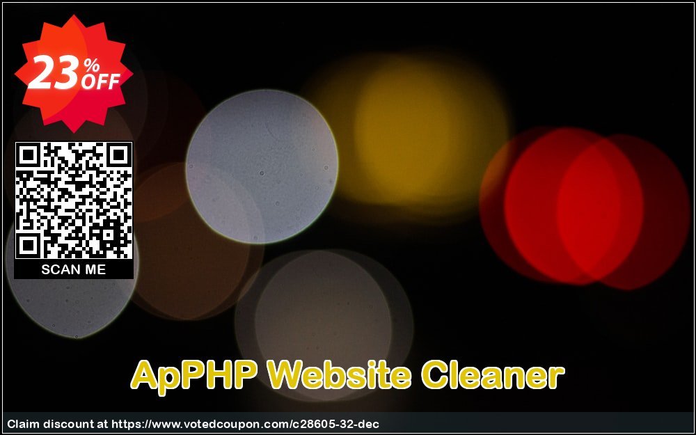 ApPHP Website Cleaner Coupon, discount ApPHP coupon discount 28605. Promotion: ApPHP discount codes 28605