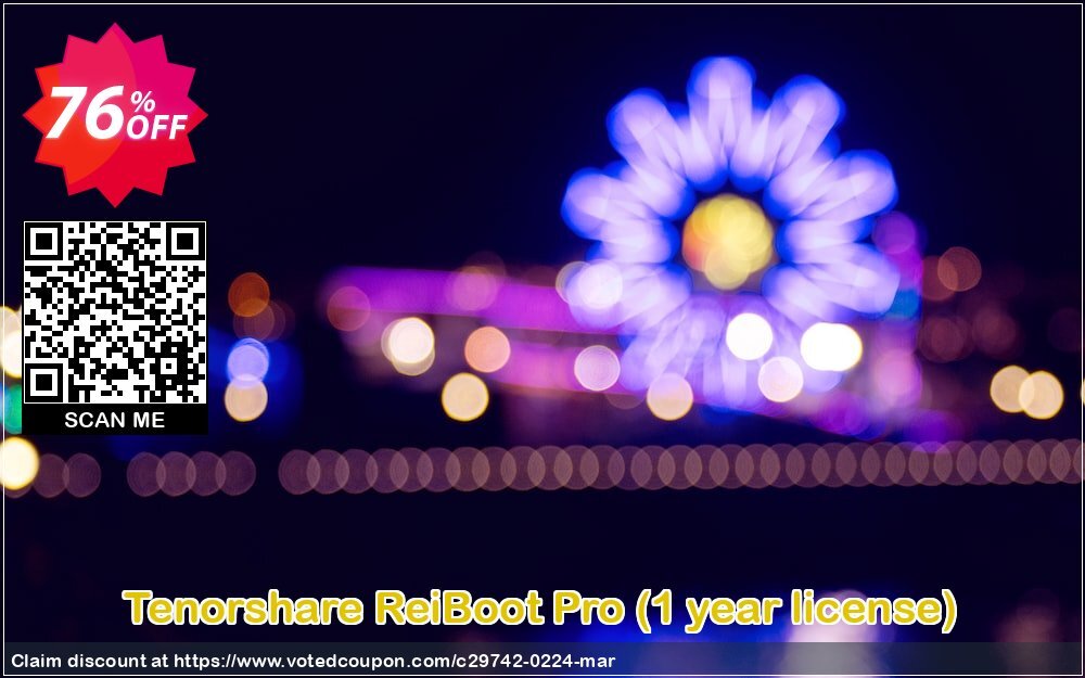 Tenorshare ReiBoot Pro, Yearly Plan  Coupon, discount 76% OFF Tenorshare ReiBoot Pro (1 year license), verified. Promotion: Stunning promo code of Tenorshare ReiBoot Pro (1 year license), tested & approved