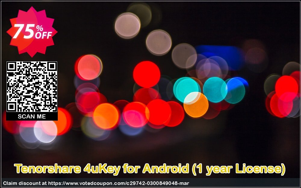 Tenorshare 4uKey for Android, Yearly Plan  Coupon, discount discount. Promotion: coupon code