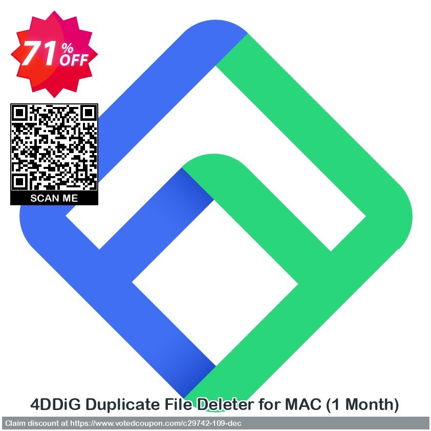 4DDiG Duplicate File Deleter for MAC, Monthly  Coupon Code Jun 2023, 71% OFF - VotedCoupon