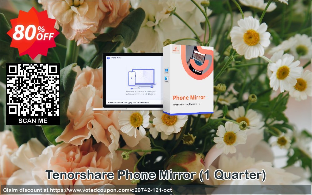 Tenorshare Phone Mirror, 1 Quarter  Coupon Code May 2024, 80% OFF - VotedCoupon