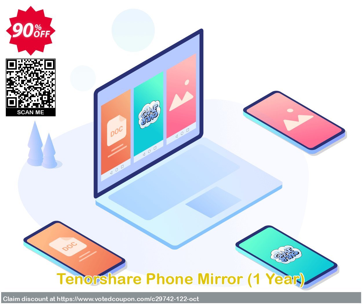 Tenorshare Phone Mirror, Yearly  Coupon, discount 90% OFF Tenorshare Phone Mirror (1 Year), verified. Promotion: Stunning promo code of Tenorshare Phone Mirror (1 Year), tested & approved