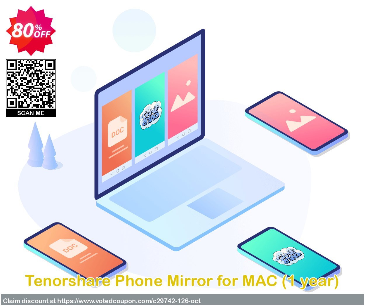 Tenorshare Phone Mirror for MAC, 1 Quarter 