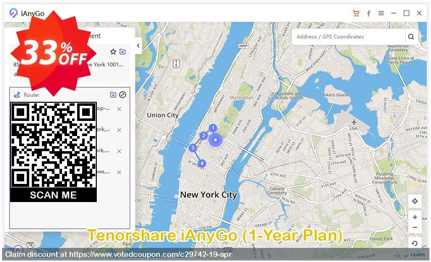 Tenorshare iAnyGo, 1-Year Plan  Coupon, discount 32% OFF Tenorshare iAnyGo (1-Year Plan), verified. Promotion: Stunning promo code of Tenorshare iAnyGo (1-Year Plan), tested & approved