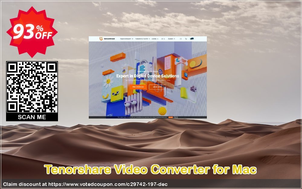 Tenorshare Video Converter for MAC Coupon Code Jun 2024, 93% OFF - VotedCoupon