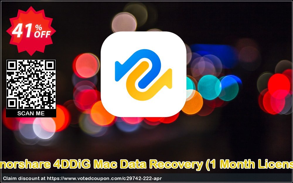 Tenorshare 4DDiG MAC Data Recovery, Monthly Plan  voted-on promotion codes