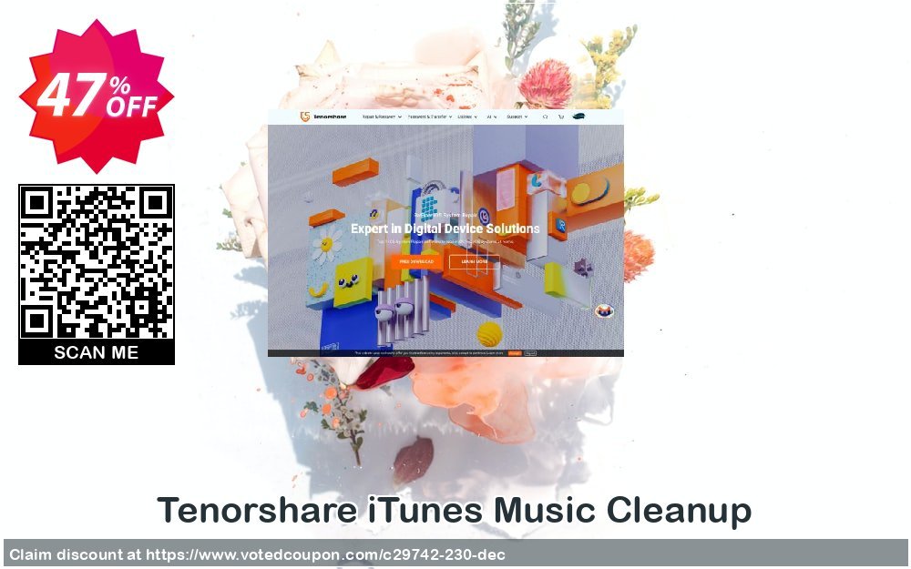 Tenorshare iTunes Music Cleanup Coupon, discount softpedia.com---20% off of Musci cleanup. Promotion: 