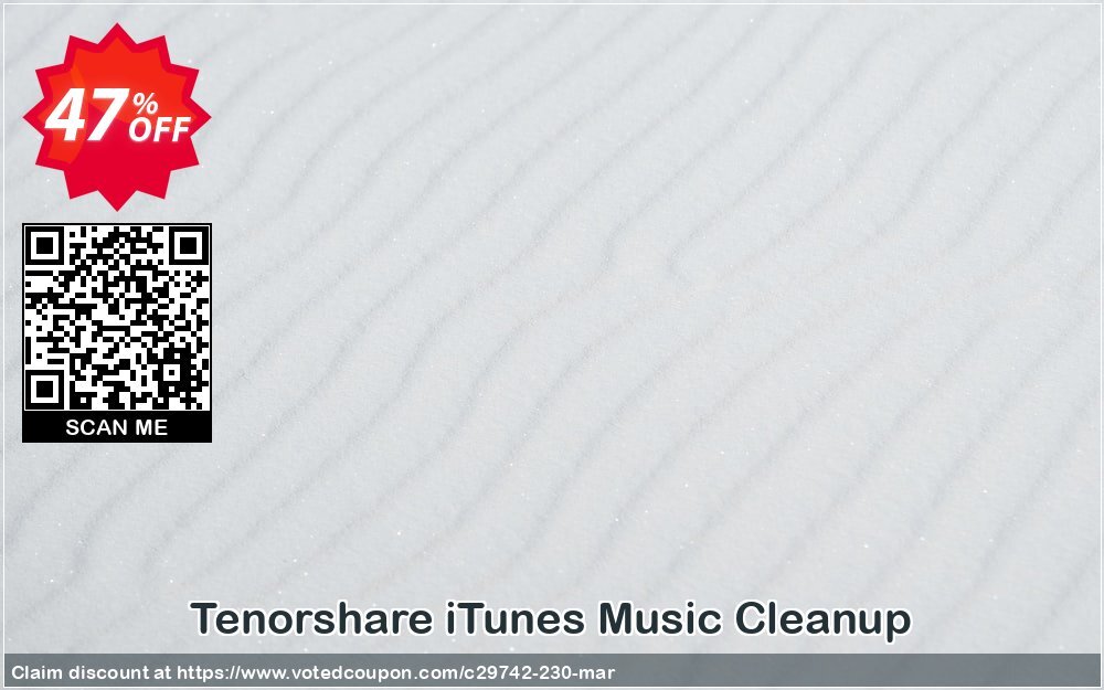 Tenorshare iTunes Music Cleanup Coupon, discount softpedia.com---20% off of Musci cleanup. Promotion: 