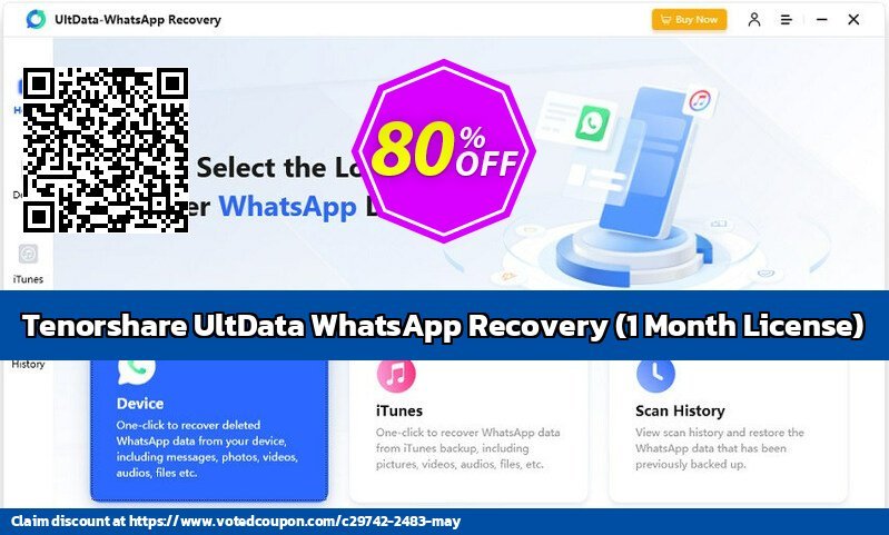 Tenorshare UltData WhatsApp Recovery, Monthly Plan  Coupon Code Jun 2024, 80% OFF - VotedCoupon