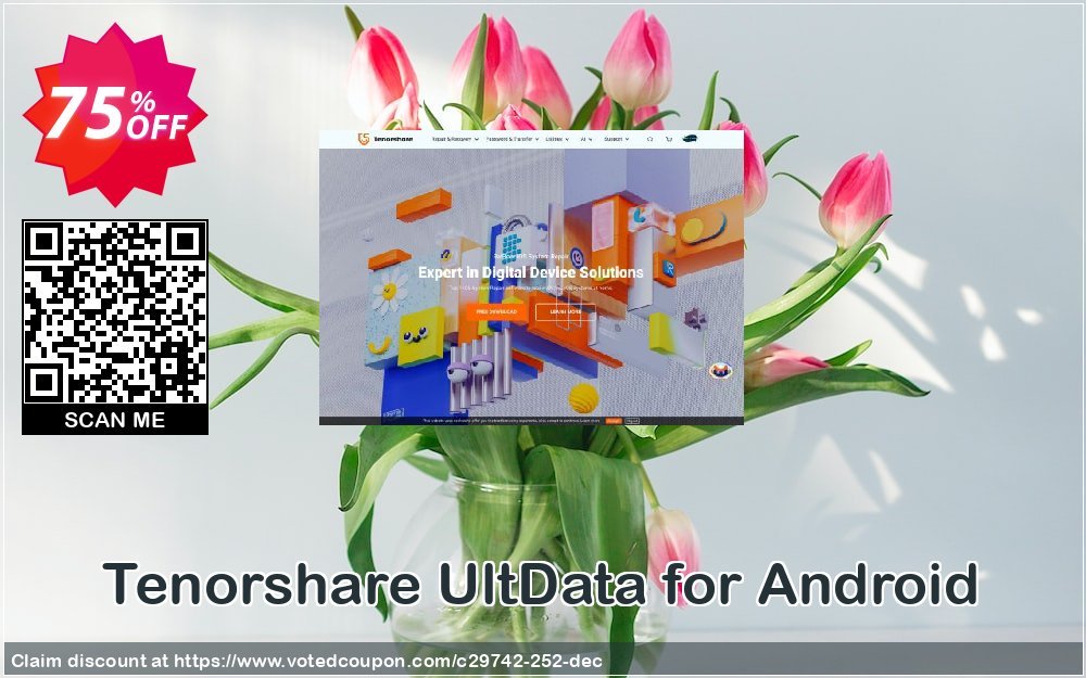 Tenorshare UltData for Android Coupon, discount 75% OFF Tenorshare UltData for Android, verified. Promotion: Stunning promo code of Tenorshare UltData for Android, tested & approved