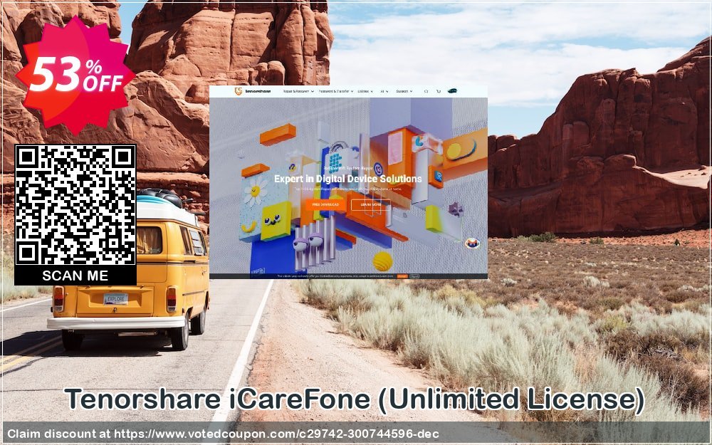Tenorshare iCareFone, Unlimited Plan  Coupon Code Oct 2023, 53% OFF - VotedCoupon