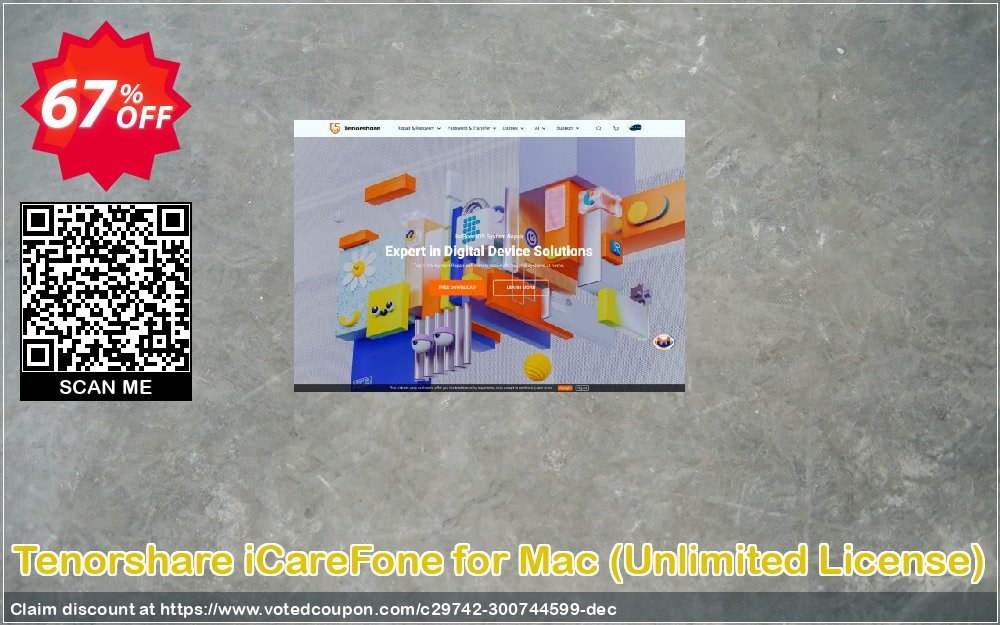 Tenorshare iCareFone for MAC, Unlimited Plan  Coupon, discount Promotion code. Promotion: Offer discount