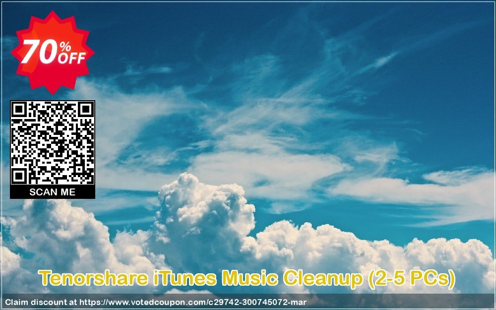 Tenorshare iTunes Music Cleanup, 2-5 PCs  Coupon Code Apr 2024, 70% OFF - VotedCoupon